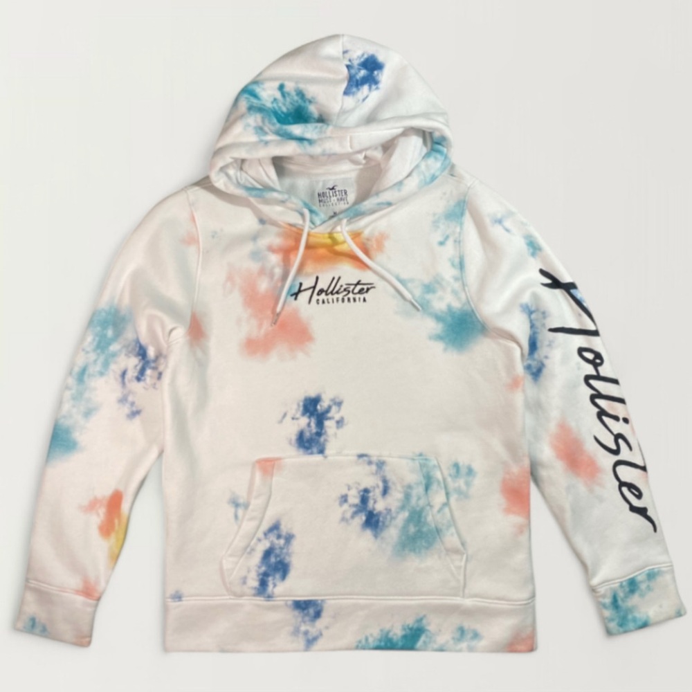 Hollister Must-Have Collection Pullover Hoodie Sweatshirt Tie-Dyed Adult Size M